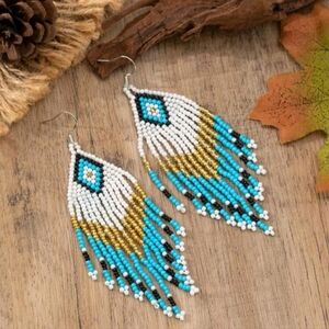 Western Themed Beaded Earrings